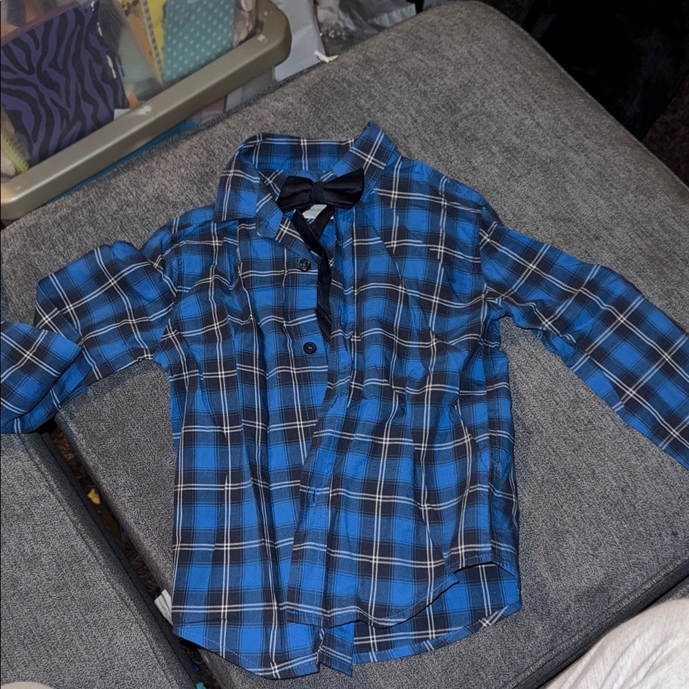 Koala Kids Navy Plaid Shirt